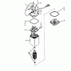 V-135 0C239553 THRU 0D081999 Power trim motor(use with design ii power trim system)