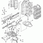 V-135 0C239553 THRU 0D081999 Выпускной коллектор и выпускная плита
