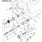 V-150 (EFI) 0G760300 THRU 0G960499 Корпус редуктора, вал гребного винта - обратное  вращени...