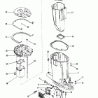 V-150 0C100861 THRU 0C239552 Корпус вертикального вала и выпускная труба