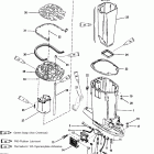 V-150 DFI (2.5L) 0G960500 THRU 0T178499 Корпус вертикального вала и выпускная труба