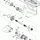 65 JET 0G760300 THRU 0T979999 Gear housing, prop 2.31:1 usa 0t627235 / bel 0p215669 an...
