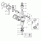 70 (3 CYL.) 0B240451 THRU 0C221999 Crankshaft, pistons / connecting rods (#638-8532--1)