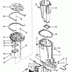 V-150 Magnum 5600162 THRU 0A904645 Корпус вертикального вала и выпускная труба