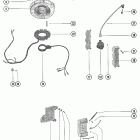 70 (3 CYL.) 4571652 THRU 5579016 Flywheel, switch box, ignition coil and stator assembly