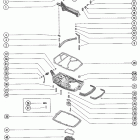 70 (3 CYL.) 7087823 THRU 7145937 Shift linkage and exhaust plate
