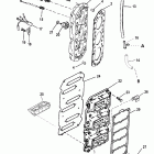V-175 (EFI) 0G303046 THRU 0G760299 Блок лепестковых клапанов и головка блока