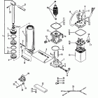 75 (3 CYL.) 0C222000 THRU 0D283221 Power trim components, single ram (0d252461 and up)