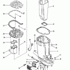 V-175 (MAG/EFI) 0D000750 THRU 0D081999 Корпус вертикального вала и выпускная труба