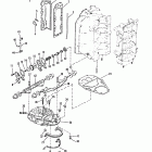 V-175 (MAG/EFI) 0D000750 THRU 0D081999 Выпускной коллектор и выпускная плита