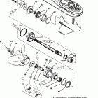 75 (3 CYL.) 0D283222 THRU 0G760299 Gear housing (prop shaft)(6 jaw reverse clutch)