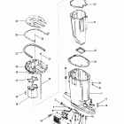 V-175 0C100861 THRU 0C239552 Корпус вертикального вала и выхлопная труба