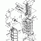 75 (4-STROKE) 0G960500 thru 0T800999 Блок цилиндров и коленчатый вал