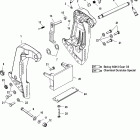 75 (4-STROKE)(BODENSEE) 0G960500 thru 0T800999 Кронштейн крепления к транцу