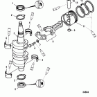 8 (BODENSEE) 4-STROKE (International) 0H017100 THRU 0H017265 Коленчатый вал, поршни и шатуны