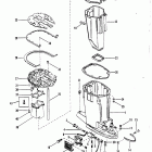 V-200 5624878 THRU 0C100860 Корпус вертикального вала и выпускная труба