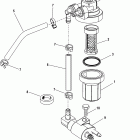 10 SEA PRO 1B000001 & Up Топливный фильтр в сборе (USA-1B153168 / BEL-0P360021 и ...