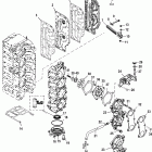 115 (4 CYL.) 0T980000 THRU 0T999999 Впускной коллектор и блок лепестковых клапанов