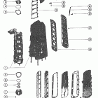 115 (6 CYL.) 7191308 THRU 7208847 End cap, manifold and exhaust covers