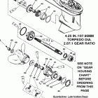 125 (4 CYL.) 0D283222 THRU 0G760299 Gear housing (prop shaft)(6 jaw reverse clutch)