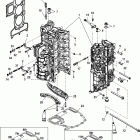 150 VERADO (4-STROKE)(4 CYL.) 1B227000 THRU 1B381711 БЛОК ЦИЛИНДРОВ