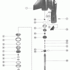 1500XS 4868648 THRU 5327662 Корпус редуктора, вал гребного винта