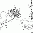 18 (2 CYL.)(International) 0N001590 THRU 0N055284 Air silencer and fuel lines
