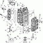 200 (DFI) 3.0L 0T801000 THRU 1B417701 Cylinder block and end cap