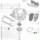 200 1558310 THRU 1866495 Top cowl and starter assembly (merc 200)