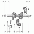 200 7012358 THRU 7098522 Crankshaft and center main bearing assembly