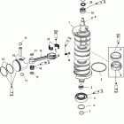 200 PRO XS (DFI) 3.0L 1B504989 & Up Crankshaft, pistons and connecting rods 200 / 225