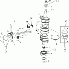 200 PRO XS (DFI) 3.0L 1B504989 & Up Crankshaft, pistons and connecting rods 250