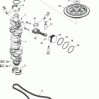 200 VERADO (4-STROKE)(6 CYL.) 1B227000 THRU 1B381711 Коленчатый вал, поршни и шатуны
