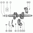 200, 20 4709593 AND UP Crankshaft and center main bearing assembly