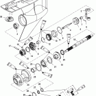 225 (3.0L EFI) 0T409000 THRU 0T800999 Корпус редуктора, вал гребного винта - стандарт.вращение