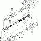 225 (DFI) 3.0L 1B504989 & Up Корпус редуктора, вал гребного винта - обратное вращение