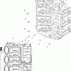 225 PRO XS (3.0L DFI) 1B104549 THRU 1B426560 Starboard center main oiling system