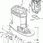 225 PRO XS (3.0L DFI) 1B104549 THRU 1B426560 Drivehshaft housing and exhaust tube