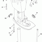 25 (4-STROKE) 0G760300 THRU 0T408999 Корпус вертикального вала