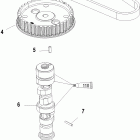 25 (4-STROKE) 0T409000 THRU 1B344298 Распредвал / масляный насос