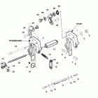 25 H.P. LIGHTNING (3 CYL.) (INTL. ONLY) 0E288000 AND UP Clamp brackets