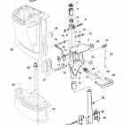 25 H.P. LIGHTNING (3 CYL.) (INTL. ONLY) 0E288000 AND UP Swivel bracket & driveshaft housing
