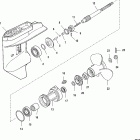 25 SEAPRO (4-STROKE) 0R051710 & Up Gear housing(propshaft)