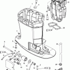 250 LONG (3.0L)(EFI) 0T861319 & Up Корпус вертикального вала и выпускная труба
