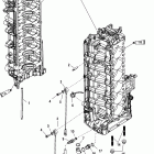 250 VERADO (4-STROKE)(6 CYL.) 1B227000 THRU 1B381711 Компоненты левой стороны блока цилиндров