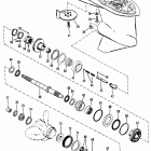 250/275 0C101891 AND UP Gear housing (propeller shaft) (counter rotation)