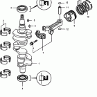 30 EFI (3 CYL.)(4-STROKE) 0R106999 & Up Коленчатый вал, поршни и шатуны