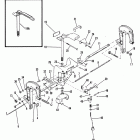 35 (2 CYL.) 6445653 THRU 0B110788 Clamp and swivel bracket (non power trim)