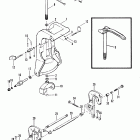 35 (2 CYL.) 6445653 THRU 0B110788 Clamp and swivel bracket (power trim)