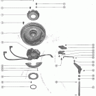 350 1812754 THRU 1960826 Flywheel assembly and throttle control linkage